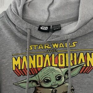 Star Wars Mandalorian Gray and Yellow Hoodie